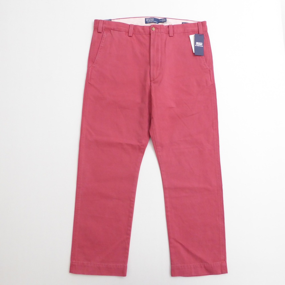 Polo Ralph Lauren Mens The Salinger Heritage Chino Pants Red Straight Fit 34x30